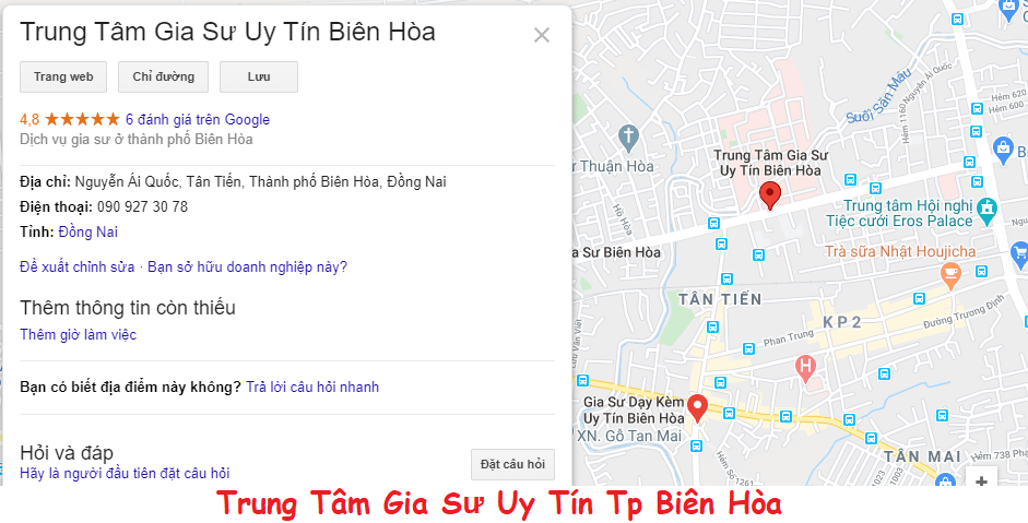 trung tâm gia sư Biên Hòa